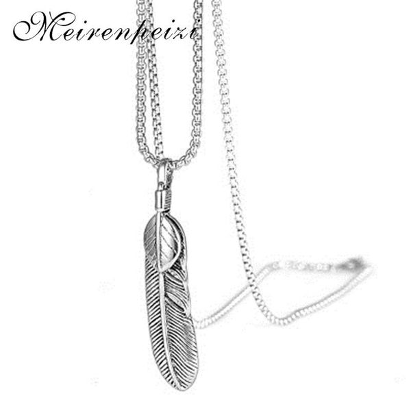 ornaments stainless steel necklace male personality hip hop feather leaves alloy pendant titanium steel chain accessories, Silver
ornaments stainless steel necklace male personality hip hop feather leaves alloy pendant titanium steel chain accessories, Silver