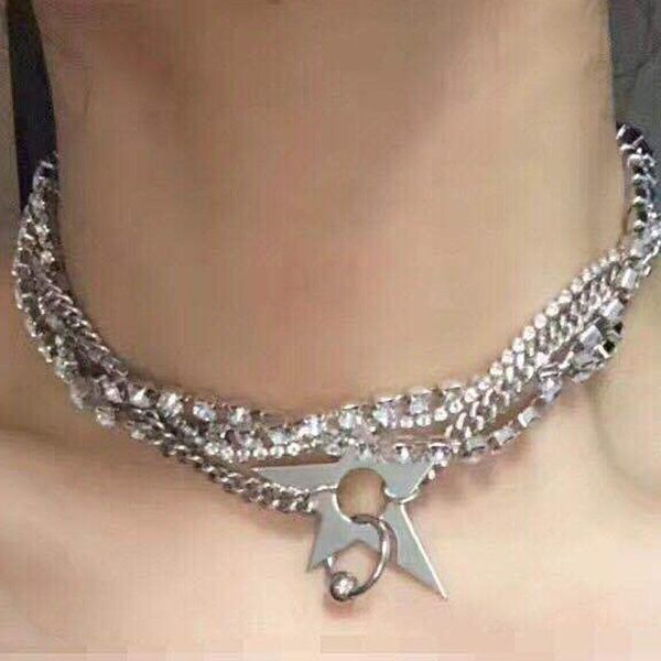 punk jewelry wholesale for women necklace stainless steel luxury multi-layer trendy hip-hop rock show short clavicle chain gift, Silver
punk jewelry wholesale for women necklace stainless steel luxury multi-layer trendy hip-hop rock show short clavicle chain gift, Silver