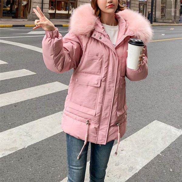 women parka coat 2019 fashion new brief solid fur collar hooded pocket coat winter warm cotton-padded thick outwear mujer 51, Black
women parka coat 2019 fashion new brief solid fur collar hooded pocket coat winter warm cotton-padded thick outwear mujer 51, Black