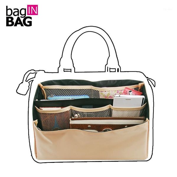 cosmetic bags & cases wholesale- organizer insert bag in dual package folding brown storage multi pockets;suitable for boston accessories ba
cosmetic bags & cases wholesale- organizer insert bag in dual package folding brown storage multi pockets;suitable for boston accessories ba