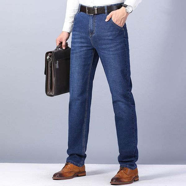 2021 autumn men thicken straight jeans male business fashion cropped leggings long pants keep warm elasticity denim trousers, Blue
2021 autumn men thicken straight jeans male business fashion cropped leggings long pants keep warm elasticity denim trousers, Blue