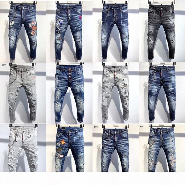 designer mens jeans distressed motorcycle skinny biker slim ripped hole stripes luxurys fashion denim pants d2 jean trousers, Blue
designer mens jeans distressed motorcycle skinny biker slim ripped hole stripes luxurys fashion denim pants d2 jean trousers, Blue