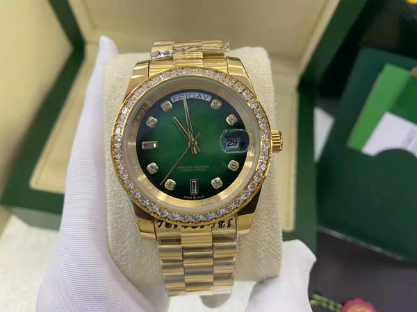 with original box luxury watch sapphire glass 41mm day-date diamond bezel automatic mechanical stainless steel mens watches 7 color 2813, Slivery;brown
with original box luxury watch sapphire glass 41mm day-date diamond bezel automatic mechanical stainless steel mens watches 7 color 2813, Slivery;brown