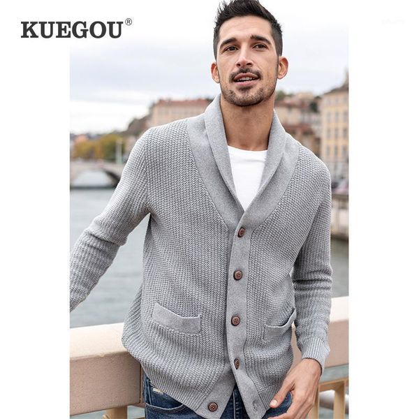 kuegou 2021 spring 100% cotton plain gray sweater men cardigan casual jumper for male brand knitted korean style clothes 89421, White;black
kuegou 2021 spring 100% cotton plain gray sweater men cardigan casual jumper for male brand knitted korean style clothes 89421, White;black