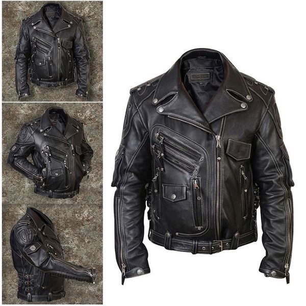 men's pu leather motorcycle protector jacket muiti pockets cool fashionable for men bmf88, Black;brown
men's pu leather motorcycle protector jacket muiti pockets cool fashionable for men bmf88, Black;brown