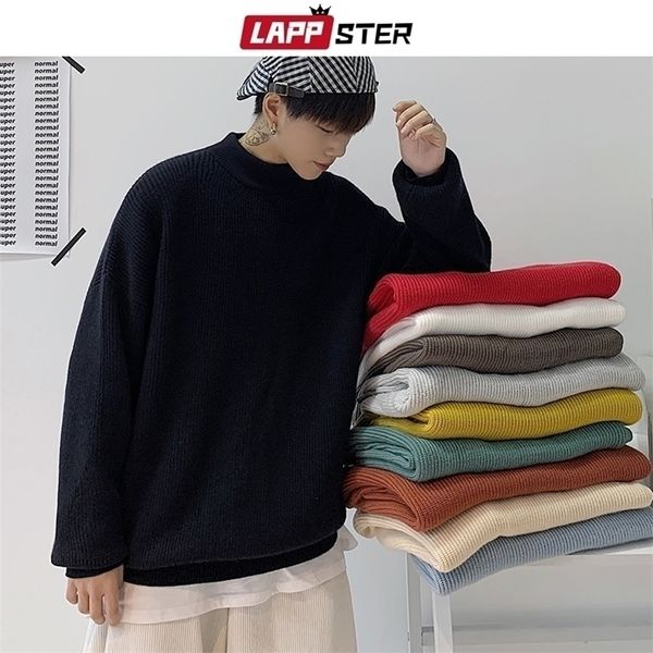 lappster men colorfuls turtleneck winter knitted sweater mens korean fashion harajuku sweater casual vintage pullovers coat 201123, White;black
lappster men colorfuls turtleneck winter knitted sweater mens korean fashion harajuku sweater casual vintage pullovers coat 201123, White;black