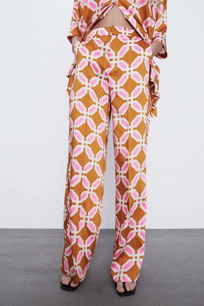 women's pants & capris 2021 spring summer european printed household female trousers zaraing vadiming sheining women bgb2139, Black;white
women's pants & capris 2021 spring summer european printed household female trousers zaraing vadiming sheining women bgb2139, Black;white