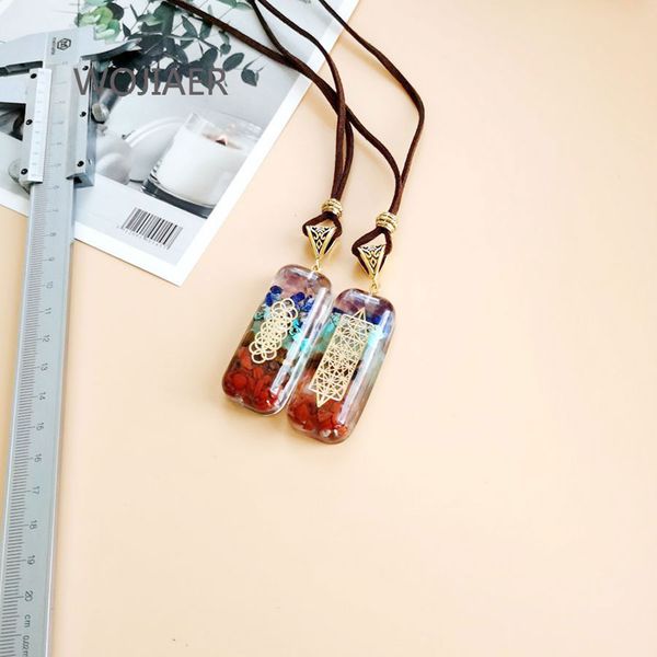 wojiaer natural stones orgonite energy pendants necklaces oblong chip beads resin 7 chakra pendant for female men dbm241, Silver
wojiaer natural stones orgonite energy pendants necklaces oblong chip beads resin 7 chakra pendant for female men dbm241, Silver