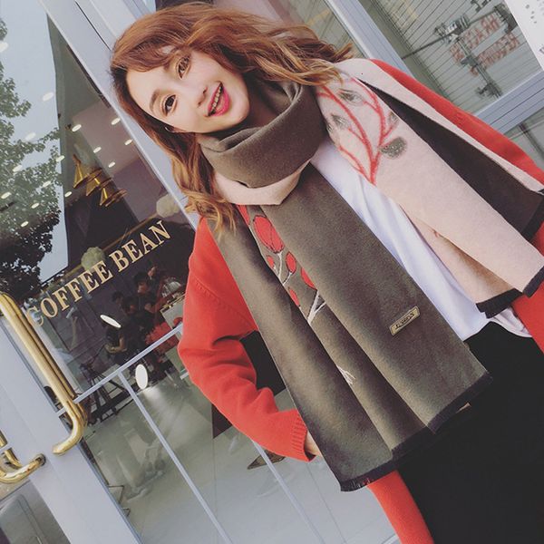 autumn and winter new brand flower versatile long scarf for women double-sided imitation cashmere shawl thickened warm neck klwe, Blue;gray
autumn and winter new brand flower versatile long scarf for women double-sided imitation cashmere shawl thickened warm neck klwe, Blue;gray