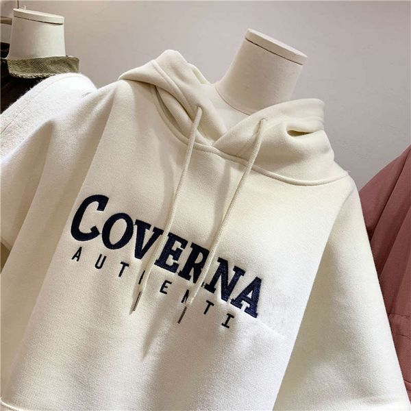 2sf4bnew harajuku bf loose embroidered letter mid long kangaroo pocket hooded pullover, Black 
2sf4bnew harajuku bf loose embroidered letter mid long kangaroo pocket hooded pullover, Black