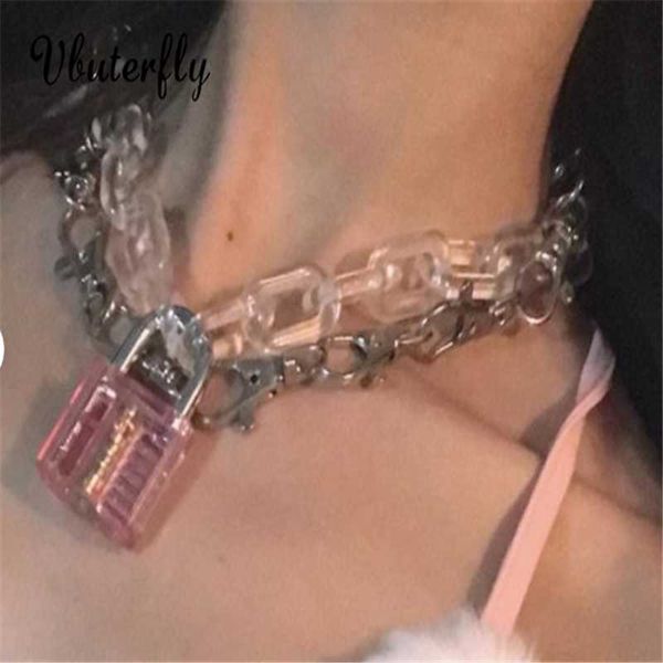 clear transparent acrylic padlock chain necklace 90s acrylic statement necklace translucent crystal padlock choker lk39fh, Golden;silver
clear transparent acrylic padlock chain necklace 90s acrylic statement necklace translucent crystal padlock choker lk39fh, Golden;silver