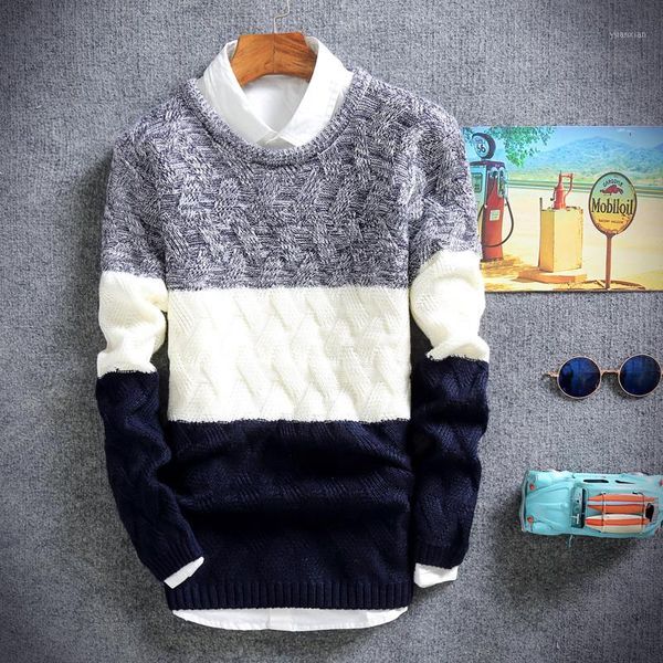 the christmas gift of men's fashion mainstream male stitching color ong sleeve pullover sweater1, White;black
the christmas gift of men's fashion mainstream male stitching color ong sleeve pullover sweater1, White;black
