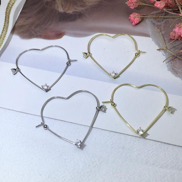 zircon heart big earring 100% 925 sterling silver jewelry fashion hypoallergenic hoop earrings for women gift1, Golden
zircon heart big earring 100% 925 sterling silver jewelry fashion hypoallergenic hoop earrings for women gift1, Golden
