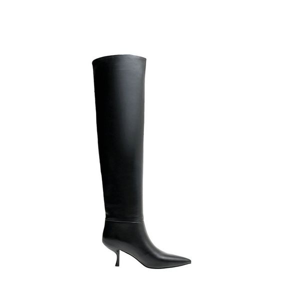 qutaa 2021 thin heel knee high boots autumn winter pointed toe slip on women shoes cow leather stretch pu long boots size 34-39, Black
qutaa 2021 thin heel knee high boots autumn winter pointed toe slip on women shoes cow leather stretch pu long boots size 34-39, Black