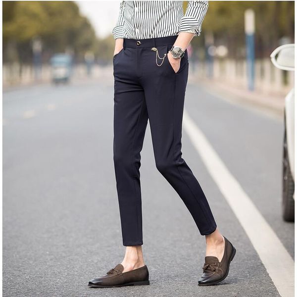 2021 men suit pants slim fit plaid men pants summer thin fashion calf-length trousers male office black white pencil, White;black
2021 men suit pants slim fit plaid men pants summer thin fashion calf-length trousers male office black white pencil, White;black