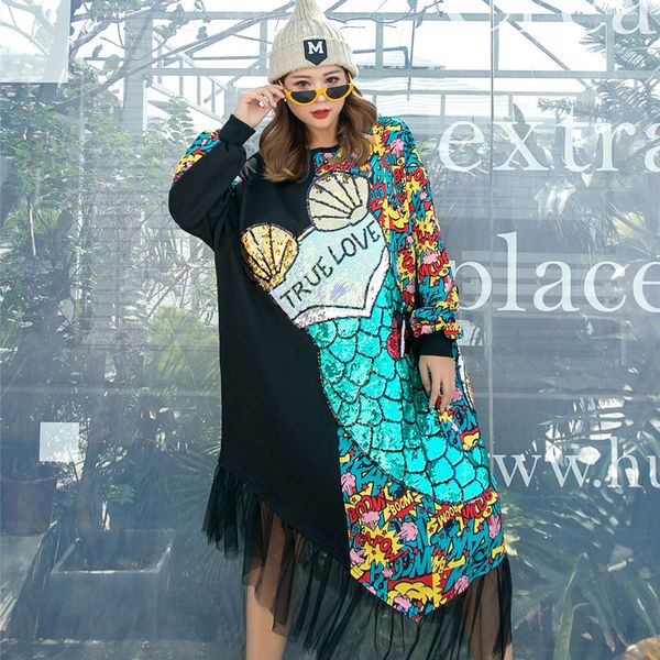 2021 Skin Sequins Shirt Dress New Woman Beauty Fish Mesh Hem Seam Long Sleeves Streetwear RP4G, Black;gray
2021 Skin Sequins Shirt Dress New Woman Beauty Fish Mesh Hem Seam Long Sleeves Streetwear RP4G, Black;gray