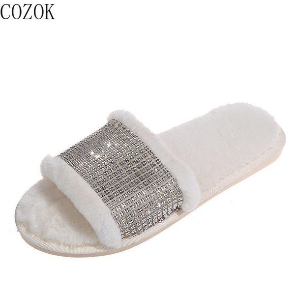 winter furry open-toe women's slippers casual fashion vamp leopard-print rhinestone decoration wild trend outdoor women's shoes, Black
winter furry open-toe women's slippers casual fashion vamp leopard-print rhinestone decoration wild trend outdoor women's shoes, Black