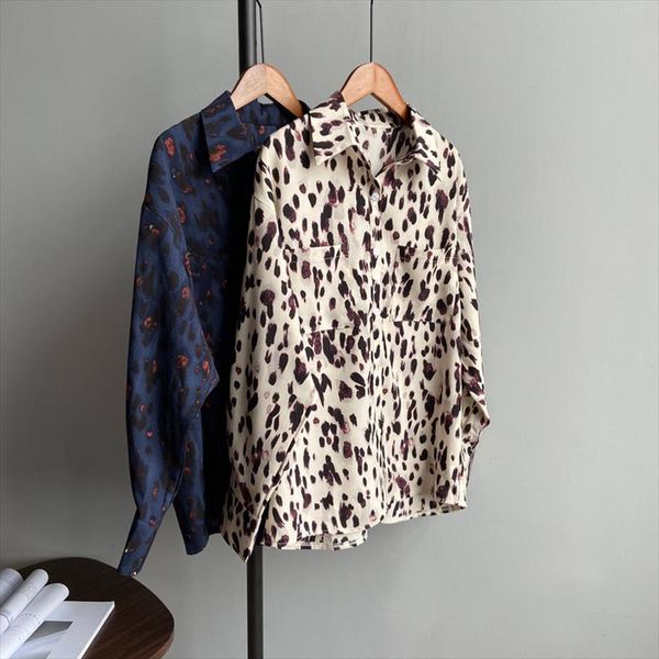 vintage leopard women loose blouse 2020 spring summer casual streetwear long chic button chiffon women basic shirts, White
vintage leopard women loose blouse 2020 spring summer casual streetwear long chic button chiffon women basic shirts, White