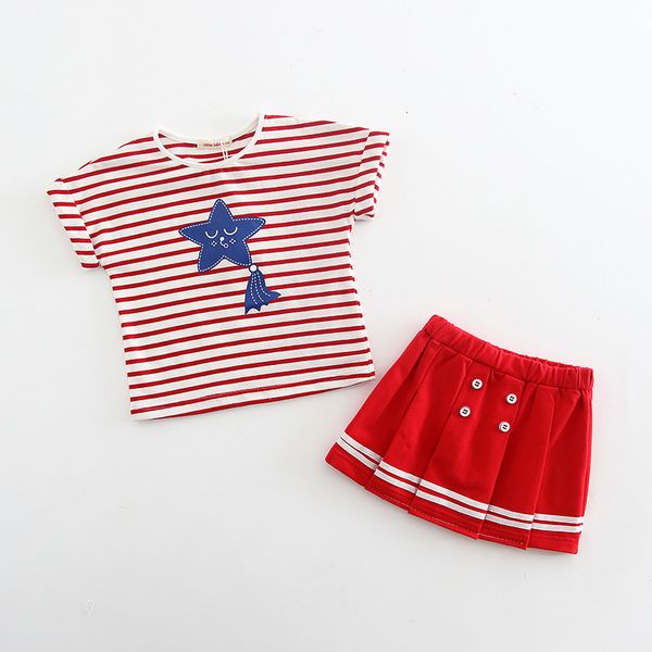 2021 new summer infant newborn girls clothes striped star t-shirt+pleated skirt 2pcs cotton baby clothing set 0-3t red navy b7x6, White
2021 new summer infant newborn girls clothes striped star t-shirt+pleated skirt 2pcs cotton baby clothing set 0-3t red navy b7x6, White