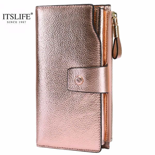 itslife 2019 women genuine leather rfid blocking functional wallet zipper long glint card holder ladies coin purse iphone c1115, Red;black
itslife 2019 women genuine leather rfid blocking functional wallet zipper long glint card holder ladies coin purse iphone c1115, Red;black
