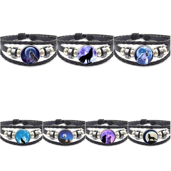ej glaze wolf vintage jewelry with plated glass cabochon black leather bracelet bangle for christmas gift, Golden;silver
ej glaze wolf vintage jewelry with plated glass cabochon black leather bracelet bangle for christmas gift, Golden;silver