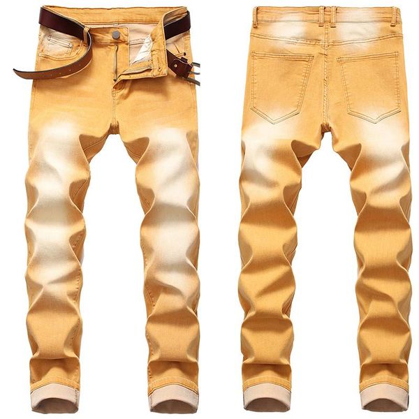 men's jeans men cotton high-quality denim design four season worn-out fashion designer straight-leg, Blue
men's jeans men cotton high-quality denim design four season worn-out fashion designer straight-leg, Blue