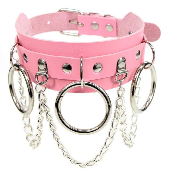 chokers pink leather choker necklaces collar for women goth punk chain chocker necklace bondage festival jewelry, Golden;silver
chokers pink leather choker necklaces collar for women goth punk chain chocker necklace bondage festival jewelry, Golden;silver