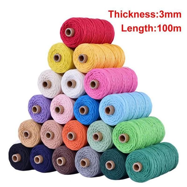 100meters/roll 3mm 100% cotton cord colorful cord rope twisted craft macrame string diy home textile wedding decorative supply1, Black;white
100meters/roll 3mm 100% cotton cord colorful cord rope twisted craft macrame string diy home textile wedding decorative supply1, Black;white