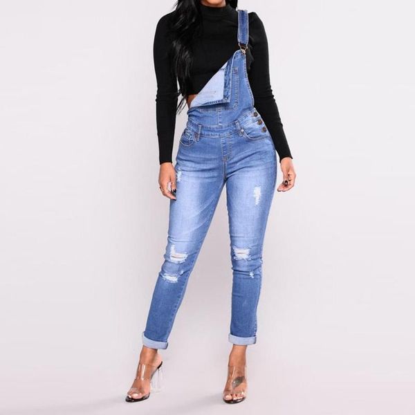 2020 fashion new women's with holes fray destroyed crimping in their straps straightforward tight calf jeans jumpsuit romper a401, Blue
2020 fashion new women's with holes fray destroyed crimping in their straps straightforward tight calf jeans jumpsuit romper a401, Blue