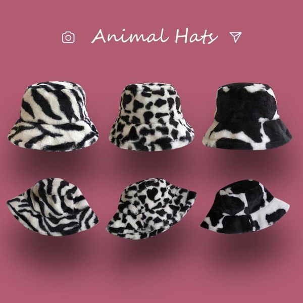 wide brim hats 2021 fashion outdoor faux fur animal cow leopard pattern bucket women winter soft warm thicken cap fisherman hat, Blue;gray
wide brim hats 2021 fashion outdoor faux fur animal cow leopard pattern bucket women winter soft warm thicken cap fisherman hat, Blue;gray