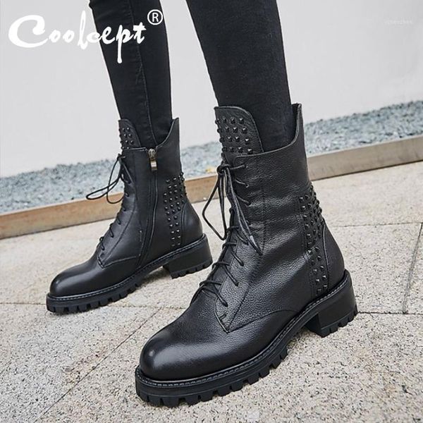 boots coolcept women half short real leather designer shoes winter lace up zipper rivets casual size 34-421, Black
boots coolcept women half short real leather designer shoes winter lace up zipper rivets casual size 34-421, Black