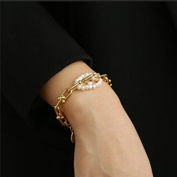luxury big brand ladies pearl letters new golden alloy chain bracelet bracelet girl accessories gift, Black
luxury big brand ladies pearl letters new golden alloy chain bracelet bracelet girl accessories gift, Black