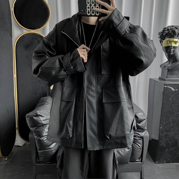 men's fur & faux korean black leather jacket fashion autumn leisure motorcycle jackets mens streetwear wild loose hip-hop bomber men
men's fur & faux korean black leather jacket fashion autumn leisure motorcycle jackets mens streetwear wild loose hip-hop bomber men