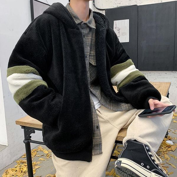 men's down & parkas winter 2021 coats woman's lambs wool thickened loose warm jacket coat man streetwear korean clothing, Black
men's down & parkas winter 2021 coats woman's lambs wool thickened loose warm jacket coat man streetwear korean clothing, Black