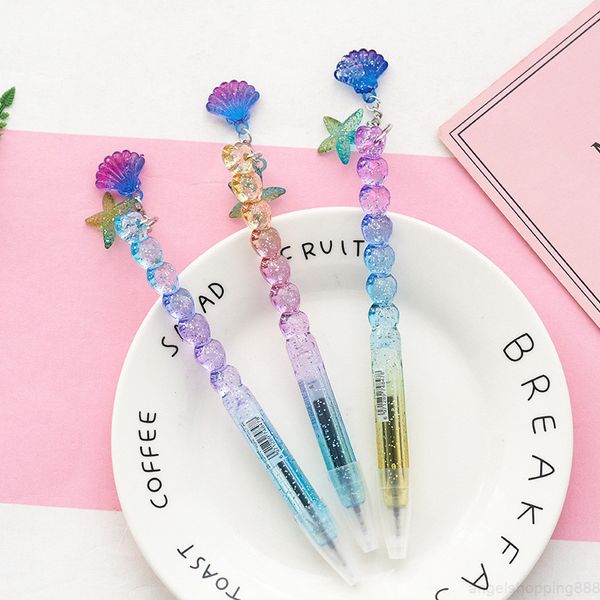 1pcs bling gradient princess shell pendant gel pen school office supply 0.5mm black ink plastic stationery tool, Blue;orange
1pcs bling gradient princess shell pendant gel pen school office supply 0.5mm black ink plastic stationery tool, Blue;orange