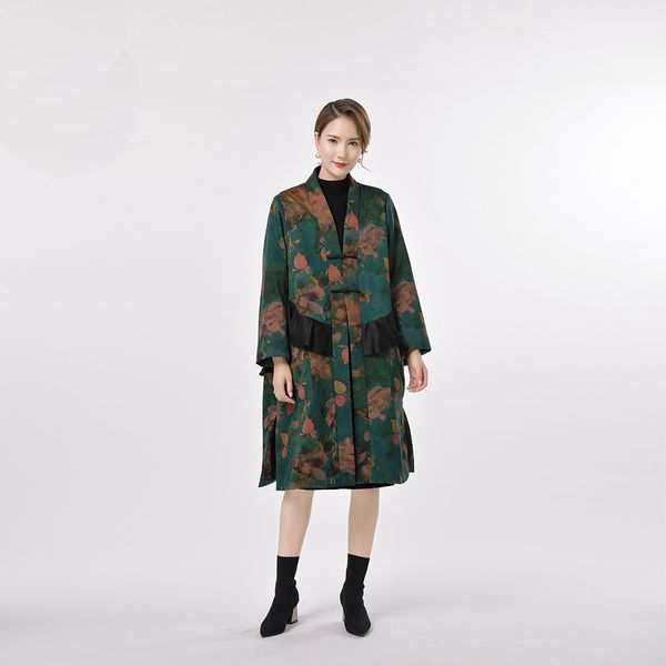2020 tongxiang autumn/winter green mid-length warm fashion chinese style tang suit silk down jacket, Black
2020 tongxiang autumn/winter green mid-length warm fashion chinese style tang suit silk down jacket, Black
