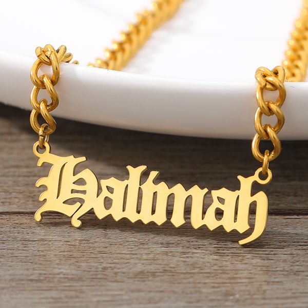 steel pretty women custom name stainless for old english gold chain choker nameplate necklace boho bff jewelry
steel pretty women custom name stainless for old english gold chain choker nameplate necklace boho bff jewelry