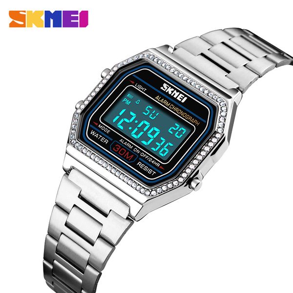 luxury womens watch digital bracelet stainless steel gold wrist watch brand skmei fashion ladies dress watches alarm clock, Slivery;brown
luxury womens watch digital bracelet stainless steel gold wrist watch brand skmei fashion ladies dress watches alarm clock, Slivery;brown