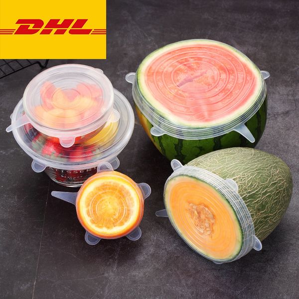 6 pcs/set food silicone cover cap universal silicone lids for cookware bowl reusable stretch lids kitchen accessories
6 pcs/set food silicone cover cap universal silicone lids for cookware bowl reusable stretch lids kitchen accessories