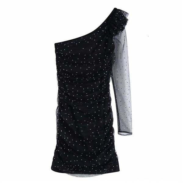 2021 new black mesh sequin party women one shoulder sheer long sleeve slim mini dresses ladies vintage dress yo3f, Black;gray
2021 new black mesh sequin party women one shoulder sheer long sleeve slim mini dresses ladies vintage dress yo3f, Black;gray