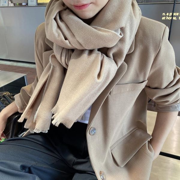 2020 Korean East Gate net red warm imitation cashmere pure color knitted Cape scarf women's winter fashion thickened warm scarf, Blue;gray
2020 Korean East Gate net red warm imitation cashmere pure color knitted Cape scarf women's winter fashion thickened warm scarf, Blue;gray
