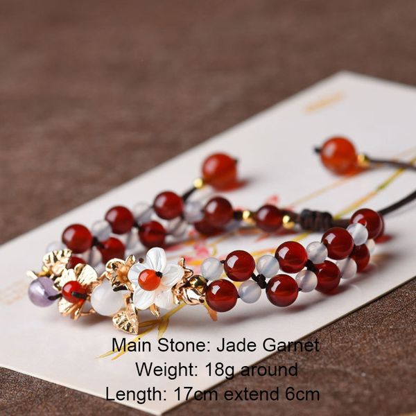 natural jade beads bracelets bangle for women hand braided vintage punk inspirational flowers bracelets with garnet 201209, Black
natural jade beads bracelets bangle for women hand braided vintage punk inspirational flowers bracelets with garnet 201209, Black