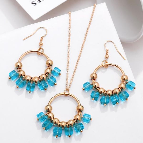 fashion acrylic beads jewelry sets bohemian colorful ladies women jewelry statement gold chain pendant necklace earrings set, Silver
fashion acrylic beads jewelry sets bohemian colorful ladies women jewelry statement gold chain pendant necklace earrings set, Silver