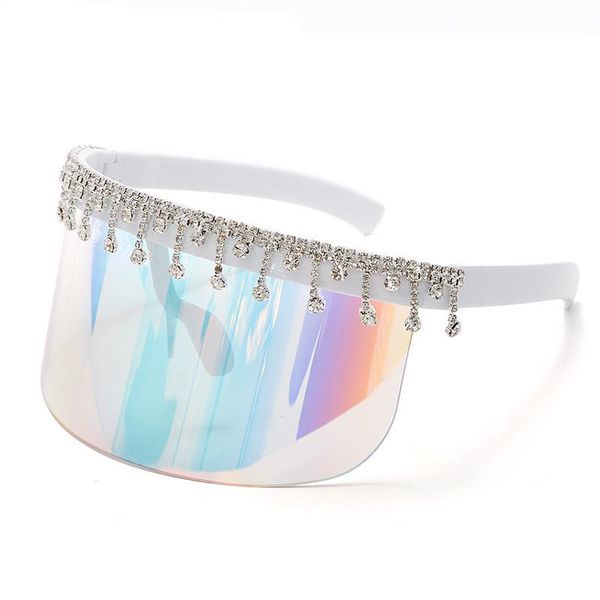 sunglasses 2021 fashion rhinestone oversized mirror women men luxury big frame mask diamond eye protection silver glasses shade, White;black
sunglasses 2021 fashion rhinestone oversized mirror women men luxury big frame mask diamond eye protection silver glasses shade, White;black