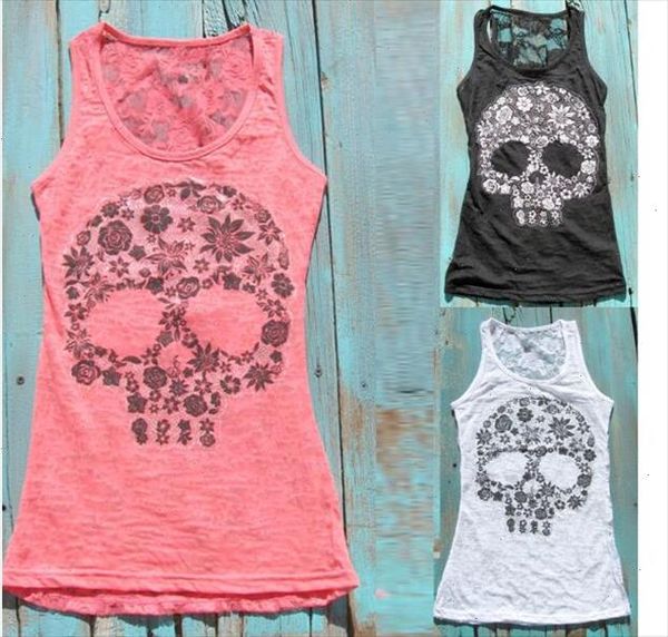 tank t shirt women fashion skull print loose lace casual sleeveless s 5xl size drop shipping, White
tank t shirt women fashion skull print loose lace casual sleeveless s 5xl size drop shipping, White