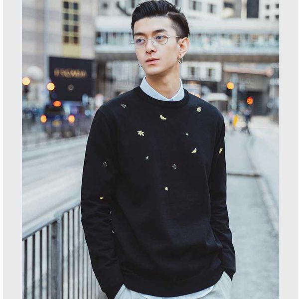 autumn winter sweater men new product round neck fashion kintted casual men's basic bottoming shirt embroidery long sleeve, White;black
autumn winter sweater men new product round neck fashion kintted casual men's basic bottoming shirt embroidery long sleeve, White;black