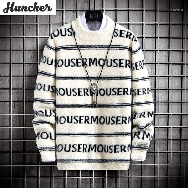 men's sweaters huncher mens knitted sweater men 2021 winter vintage jumper oversized striped casual pullover korean beige for men1, White;black
men's sweaters huncher mens knitted sweater men 2021 winter vintage jumper oversized striped casual pullover korean beige for men1, White;black