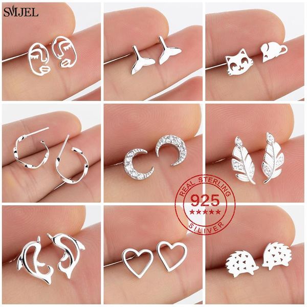 stud multiple 925 sterling silver earrings for women bohemian leaves moon heart mouse bee sterling-silver-jewelry pendientes, Golden;silver
stud multiple 925 sterling silver earrings for women bohemian leaves moon heart mouse bee sterling-silver-jewelry pendientes, Golden;silver