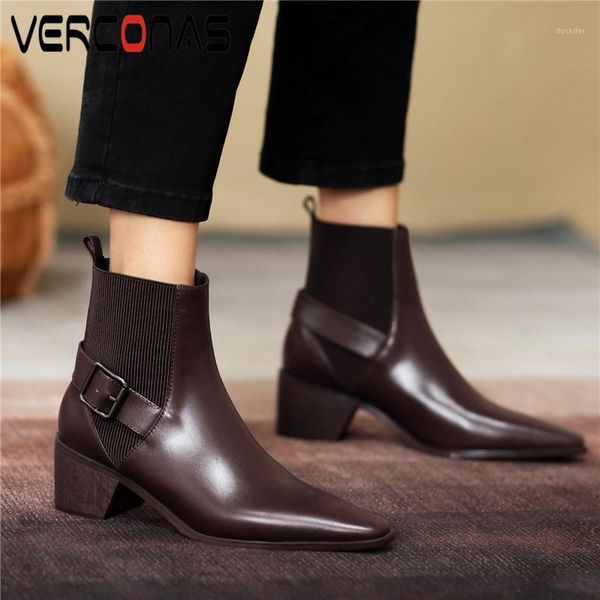 verconas new arrival women ankle boots genuine leather high heels shoes woman fashion buckle autumn winter casual basic boots1, Black
verconas new arrival women ankle boots genuine leather high heels shoes woman fashion buckle autumn winter casual basic boots1, Black