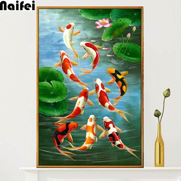5d diamond painting 9 fish full square round lotus carp diamond embroidery animal cross stitch home feng shui decoration
5d diamond painting 9 fish full square round lotus carp diamond embroidery animal cross stitch home feng shui decoration